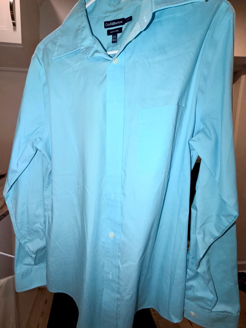 croft & barrow Men’s Aqua Blue Dress Shirt